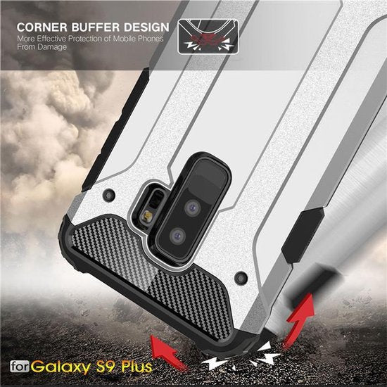Samsung Galaxy S9+ Hoesje - Grijs - Armor Back Cover