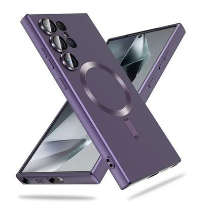 Samsung Galaxy S24 Ultra Hoesje - Paars - Matte Siliconen MagSafe Back Cover