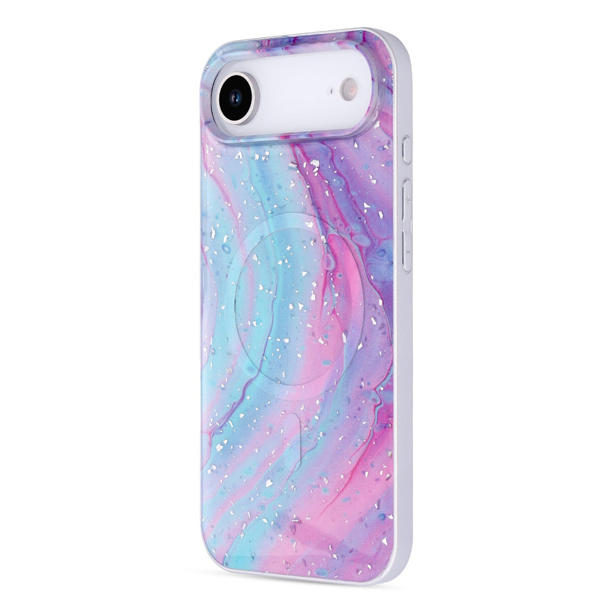 iPhone 17 Air Hoesje - Unicorn - Marmer Glitter MagSafe Back Cover