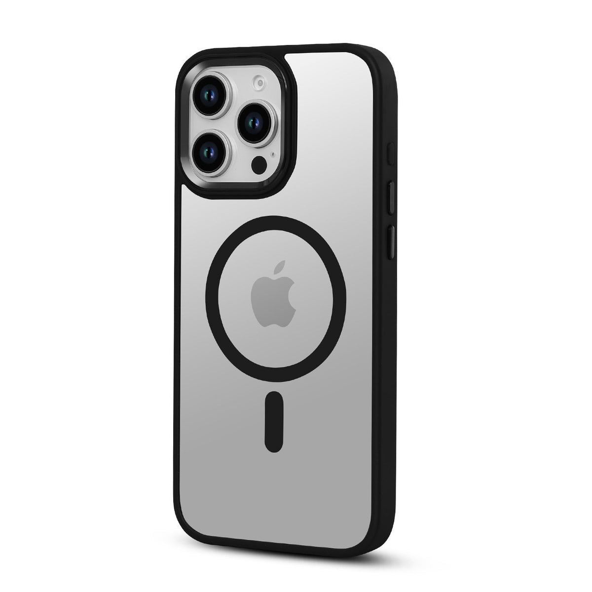 Apple iPhone 16 Pro Hoesje - Zwart - MagSafe Color Frame Back Cover met Camerabescherming