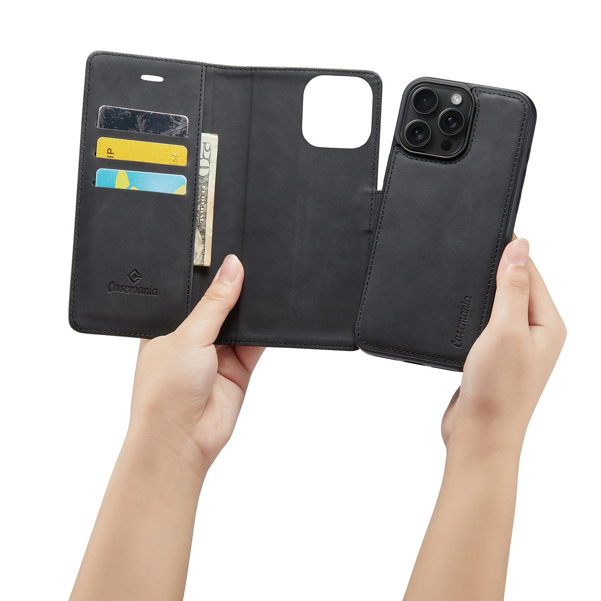 Apple iPhone 16 Pro Max Case - Charcoal Gray - 2-in-1 Wallet Case