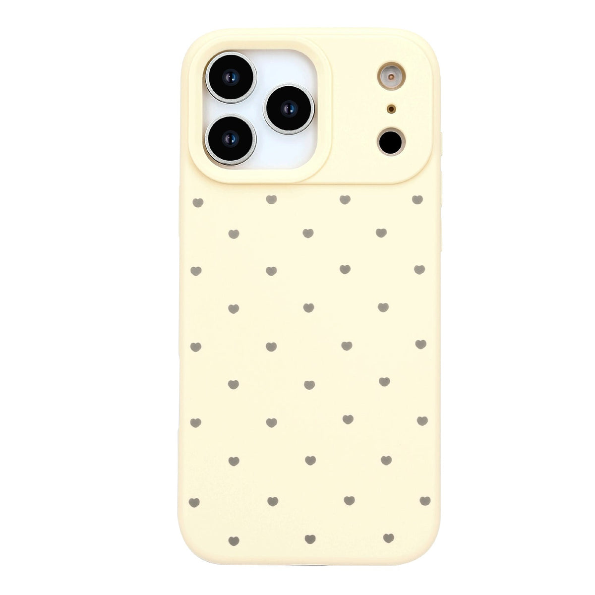 Coque iPhone 18 Pro Apple - Jaune - Étui arrière cœurs