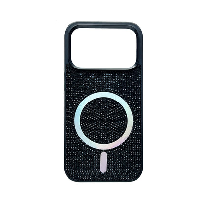 Apple iPhone 17 Pro Hoesje - Zwart - Diamant Glitter MagSafe Back Cover