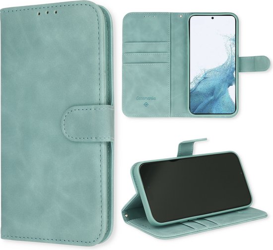 Samsung Galaxy S23 Plus Hülle - Aqua Blue - Luxus Bookcase