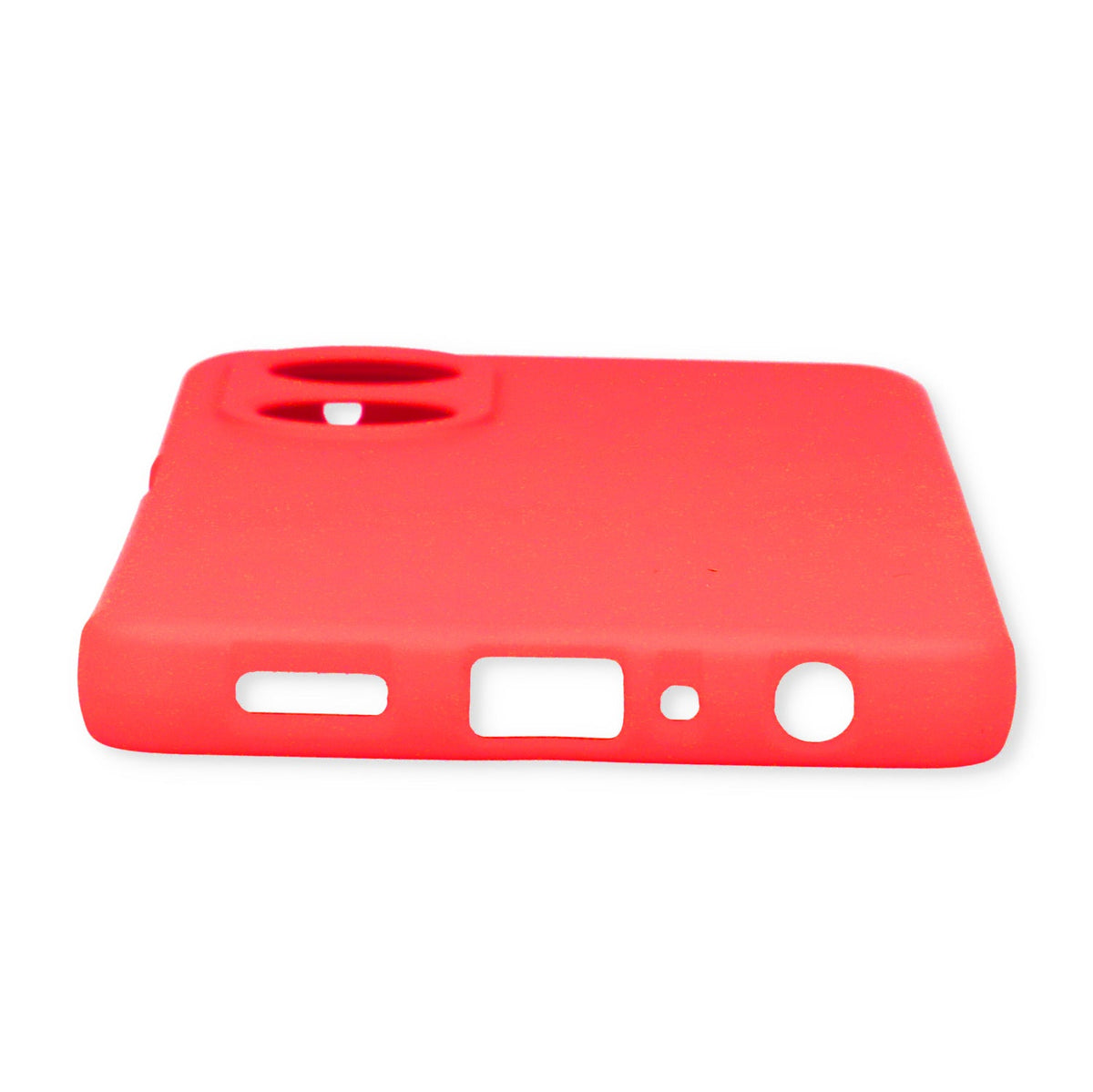 Oppo A58 Hoesje - Rood - Siliconen Back Cover met Telefoonkoord