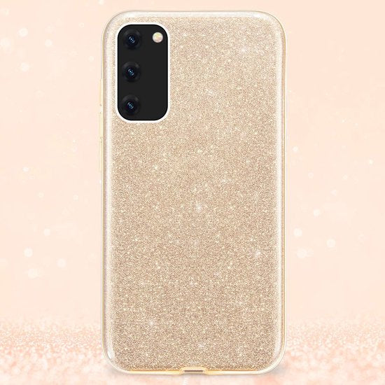 Samsung Galaxy A03 Hülle - Gold - Glitzer-Backcover