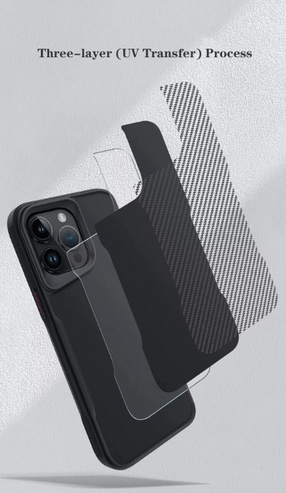 Apple iPhone 17 Pro Hoesje - Zwart - Carbon MagSafe Back Cover