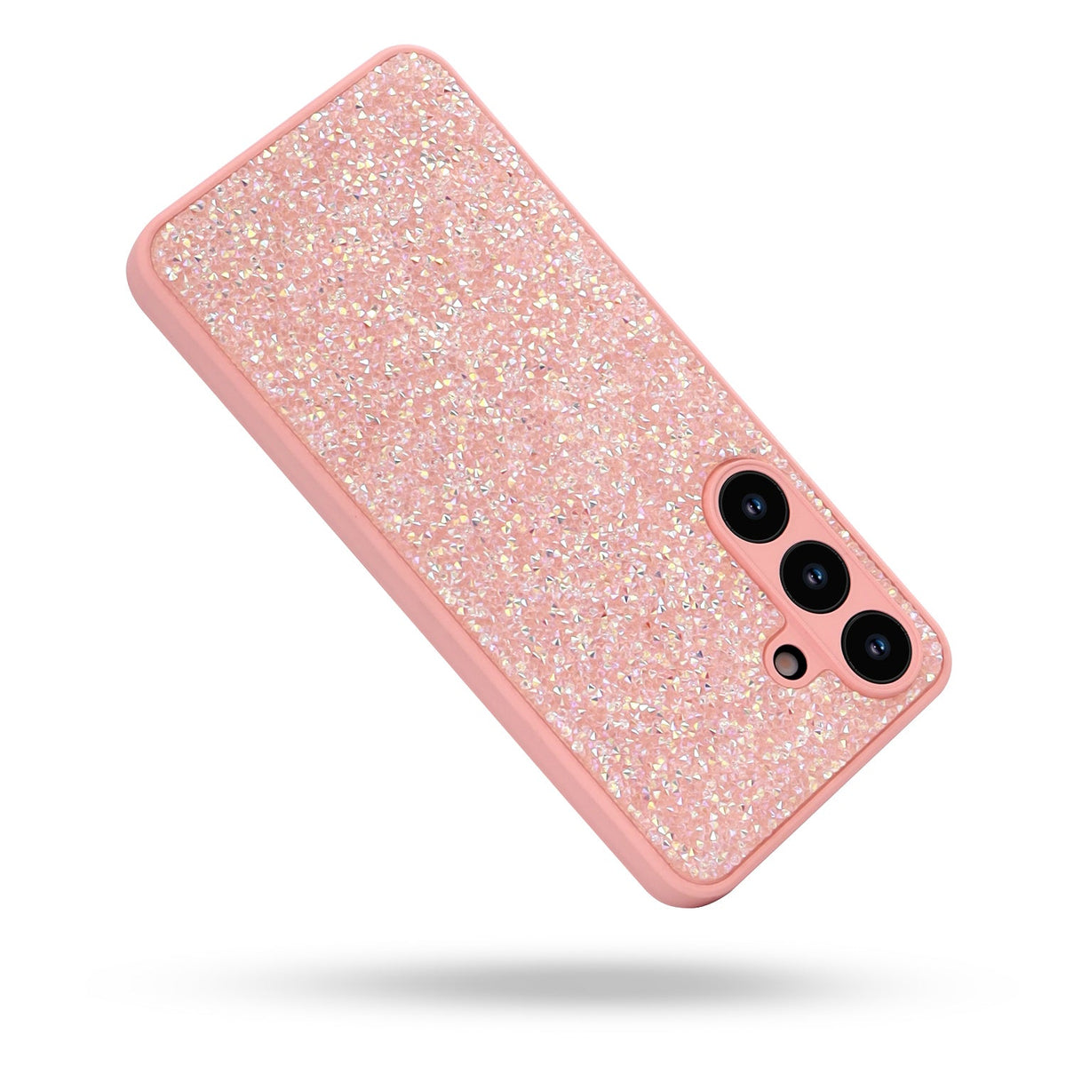 Samsung Galaxy S26 Plus Hoesje - Licht Roze - Diamant Glitter Back Cover
