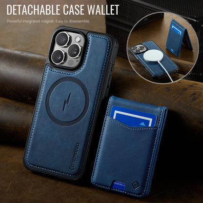 Apple iPhone 16 Pro Hülle - Navy Blue - MagSafe Backcover mit ausziehbarem Kartenfach