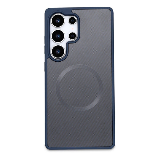Samsung Galaxy S23 Ultra Case - Blue - Carbon MagSafe Back Cover