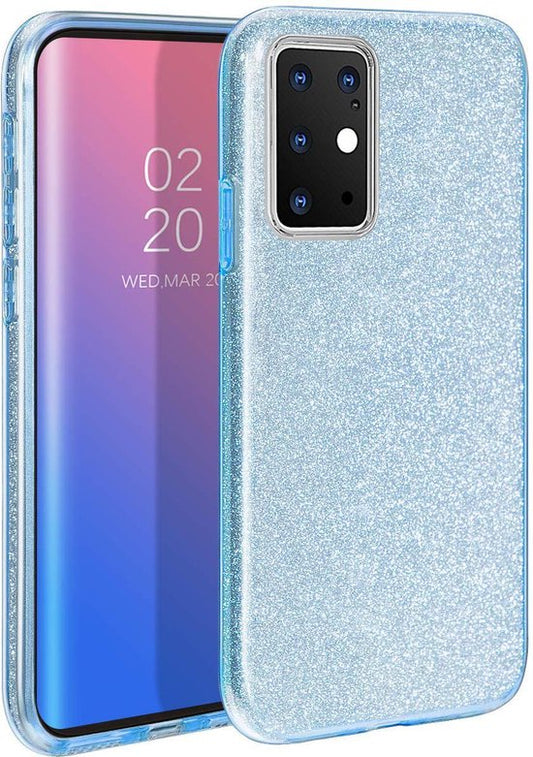 Samsung Galaxy S20 Plus Case - Blue - Glitter Back Cover