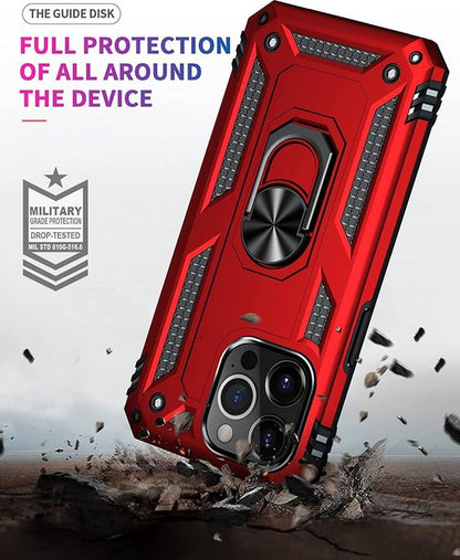 Apple iPhone 13 Pro Hülle - Rot - Armor-Ständer-Backcover