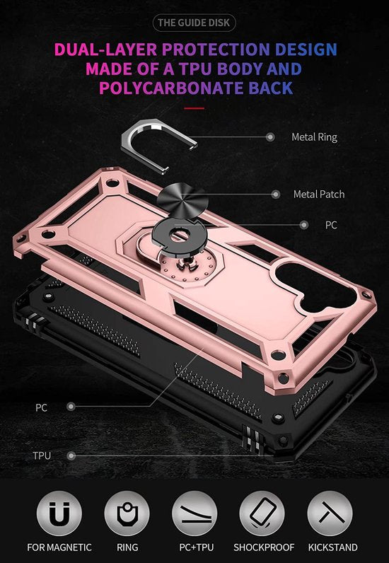 Coque Samsung Galaxy M23 - Or rose - Étui arrière avec support intégré