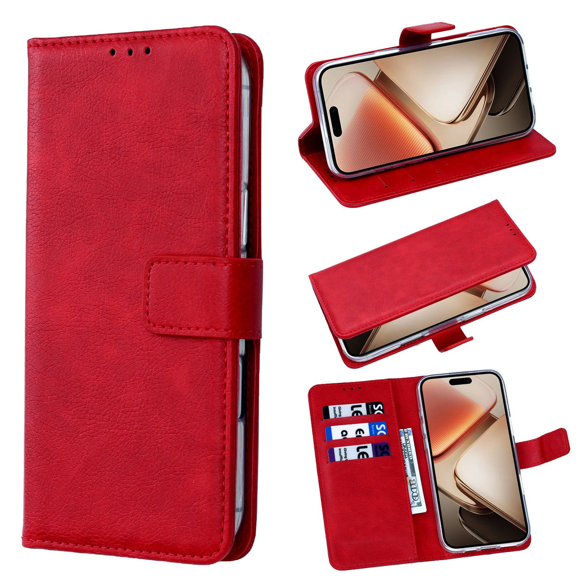 Samsung Galaxy S25 FE Hoesje - Rood - Portemonnee Bookcase