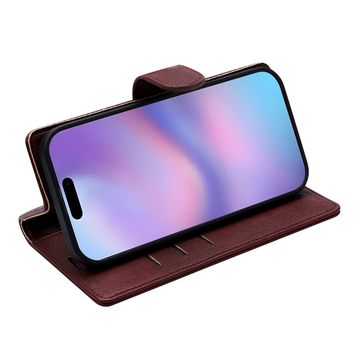 Apple iPhone Air Hoesje - Burgundy Red - 2 in 1 MagSafe Bookcase