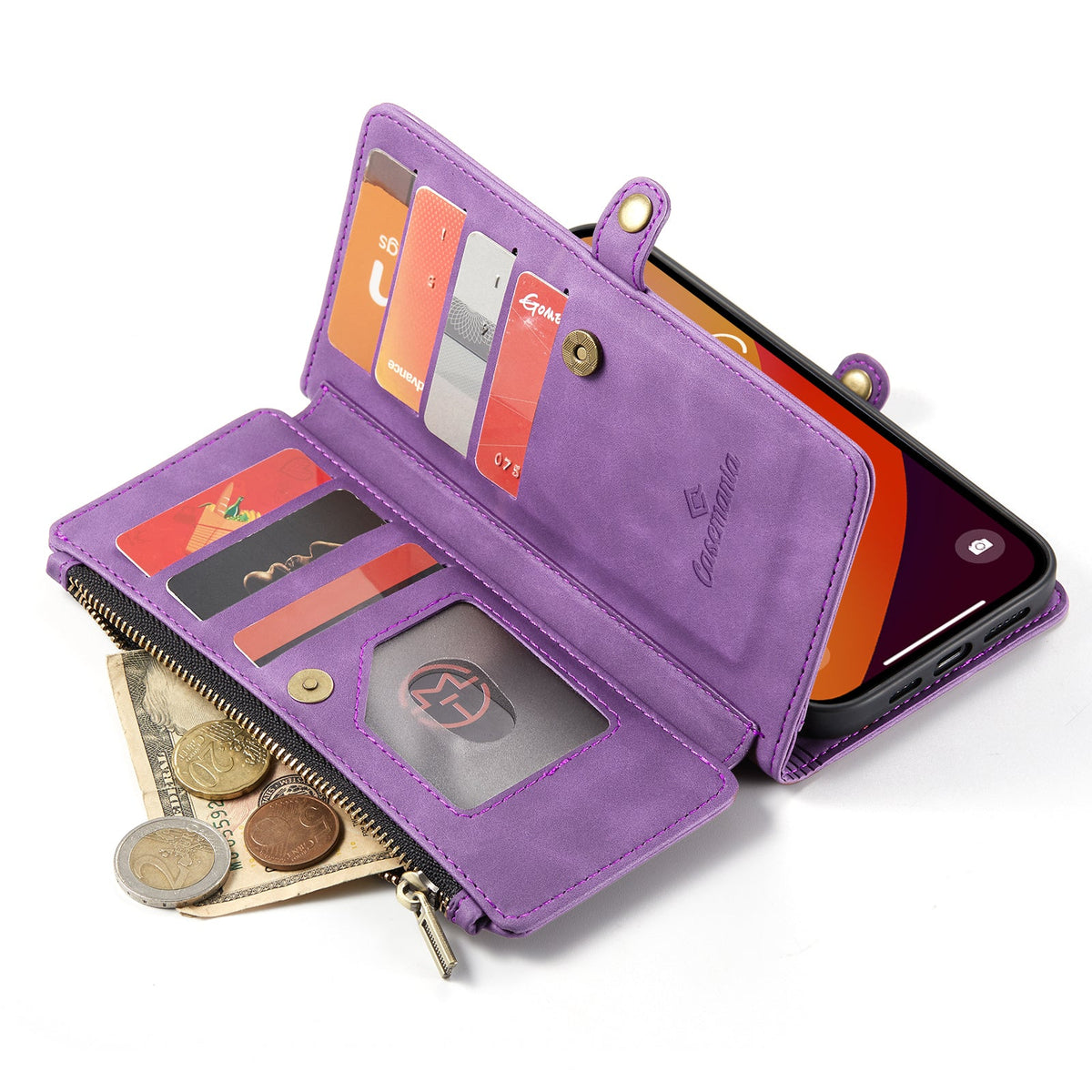 Apple iPhone 15 Pro Hoesje - Pastel Pink - Luxe MagSafe Bookcase met Rits en Telefoonkoord