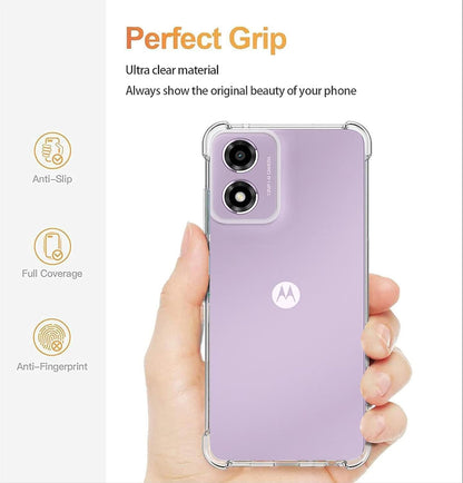 Motorola Moto E14 Case - Clear - Shockproof Back Cover