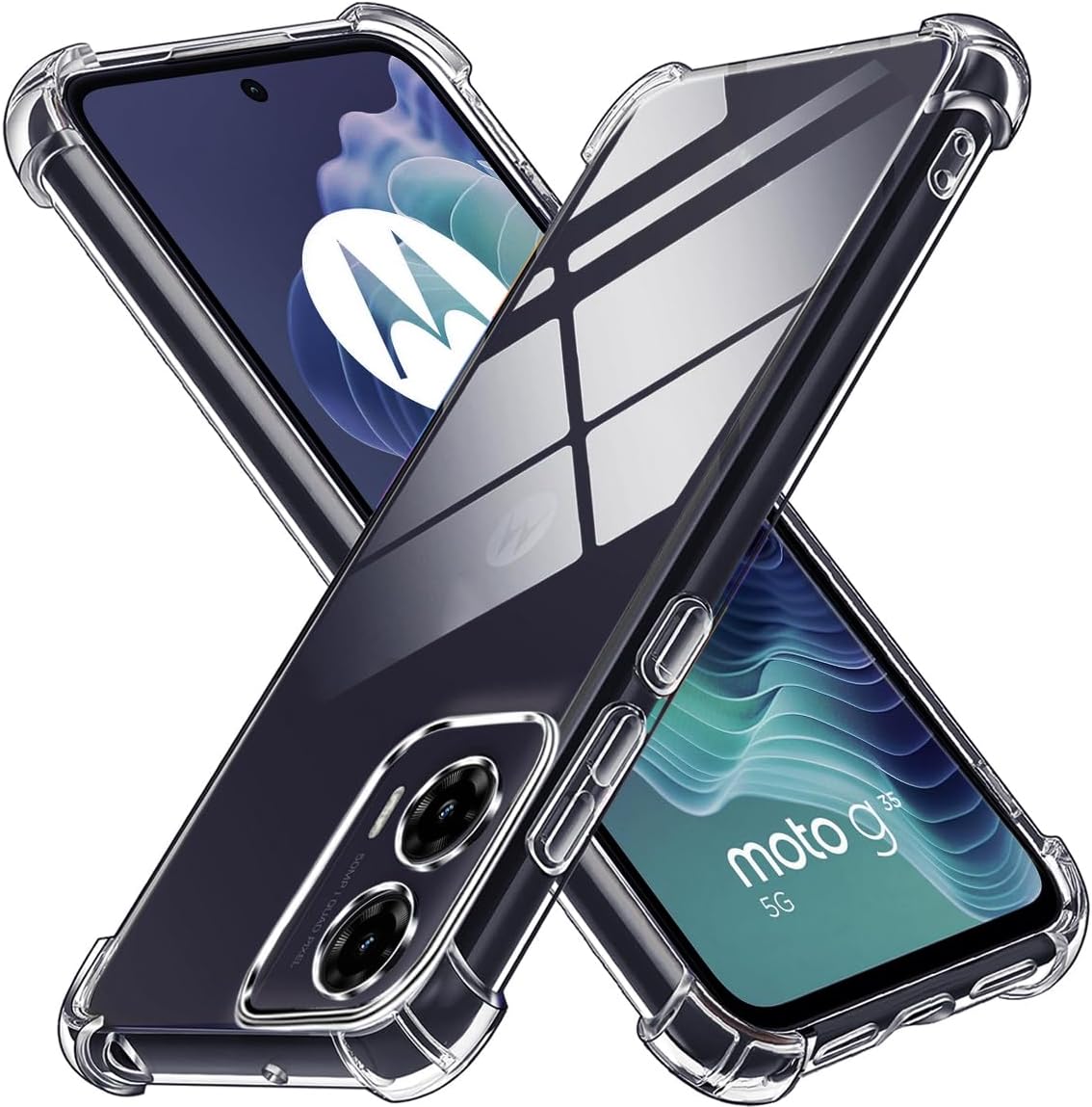 Motorola Moto G35 Case - Clear - Shockproof Back Cover