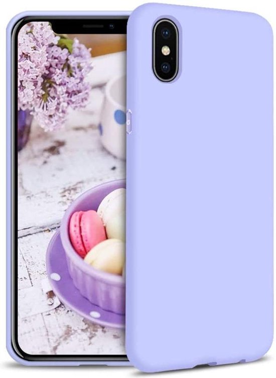 Apple iPhone Xs Max Hoesje - Paars - Siliconen Back Cover