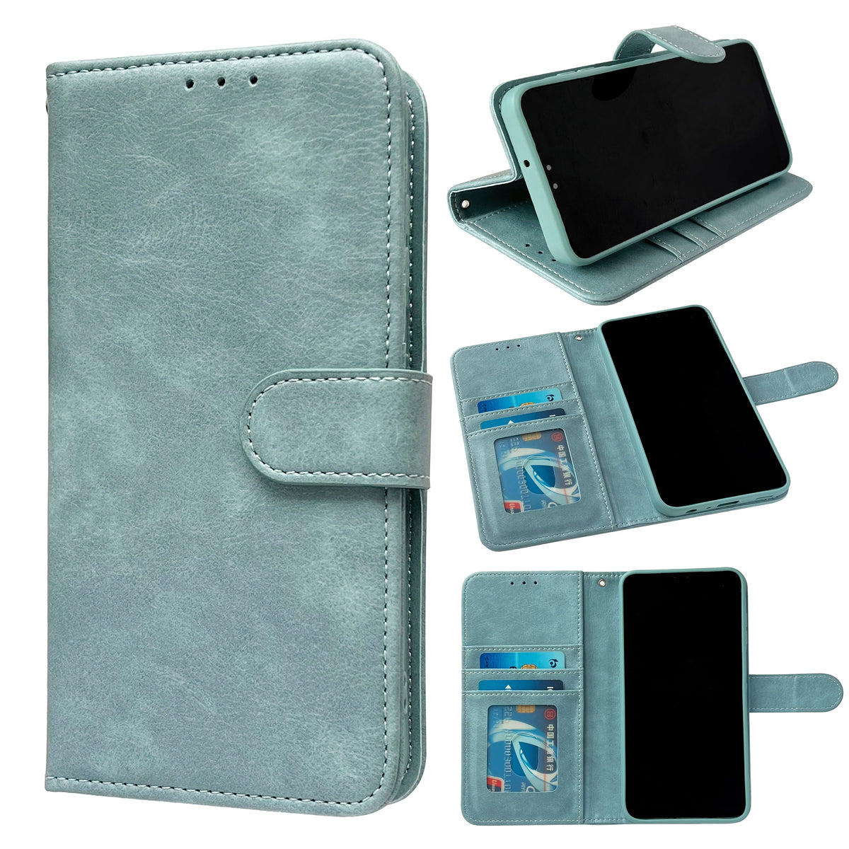 Samsung Galaxy A55 5G Hoesje - Licht Blauw - Luxe Bookcase