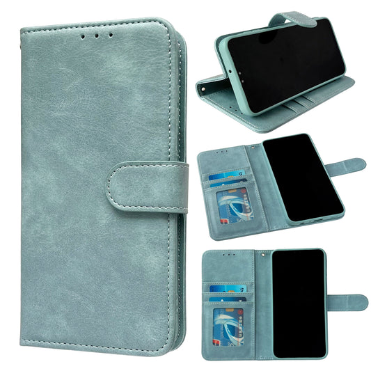 iPhone 16e Hoesje - Licht Blauw - Luxe Portemonnee Bookcase