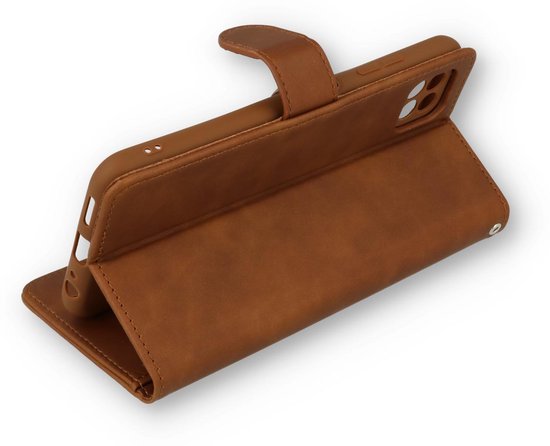 Samsung Galaxy S21 FE Hoesje - Sienna Brown - Luxe Bookcase