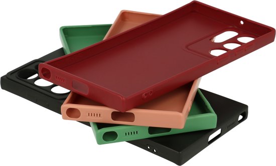 Samsung Galaxy S22 Ultra Hoesje - Zwart - Siliconen Back Cover met Camerabescherming