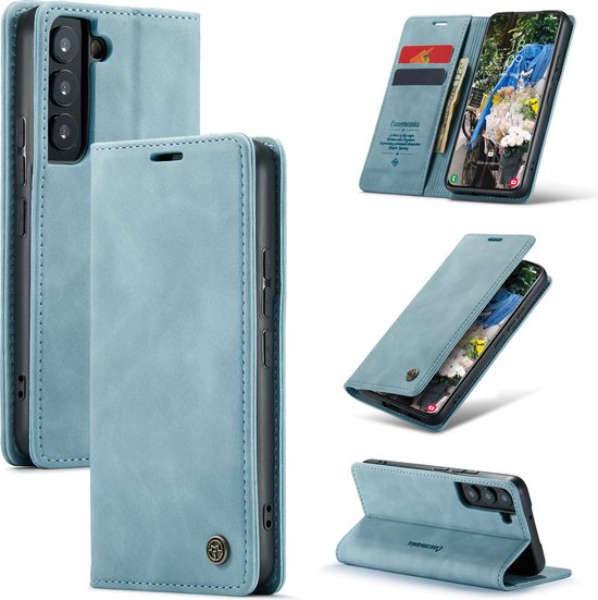 Samsung Galaxy S23 Plus Hoesje - Aqua Blue - Dunne Bookcase