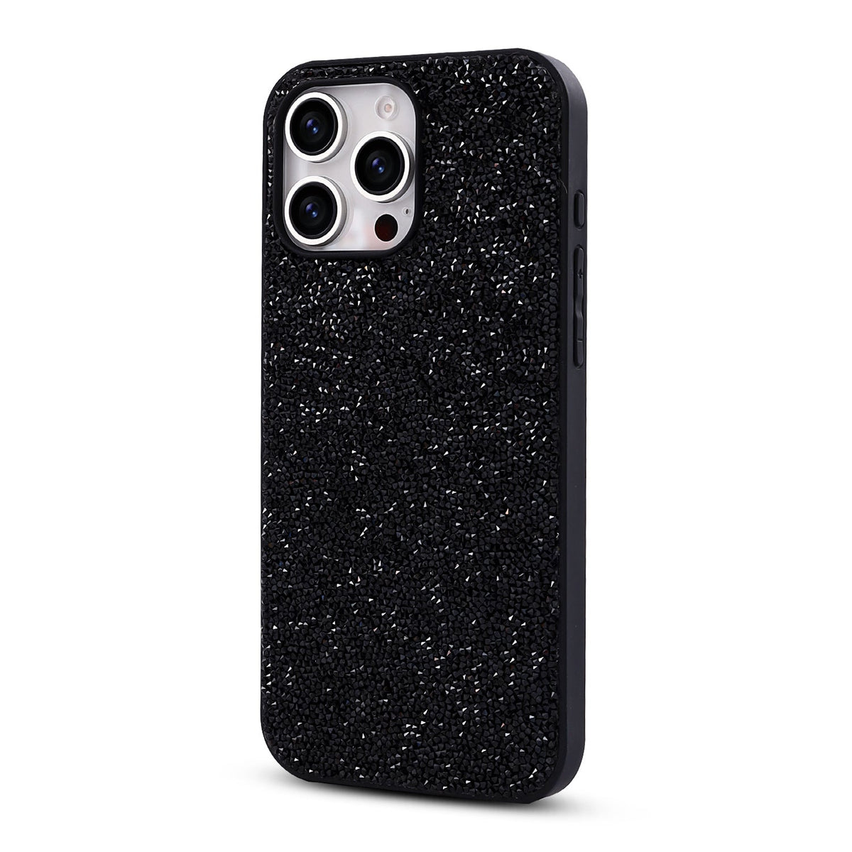 Apple iPhone 16 Pro Max Hoesje - Zwart - Diamant Glitter Back Cover