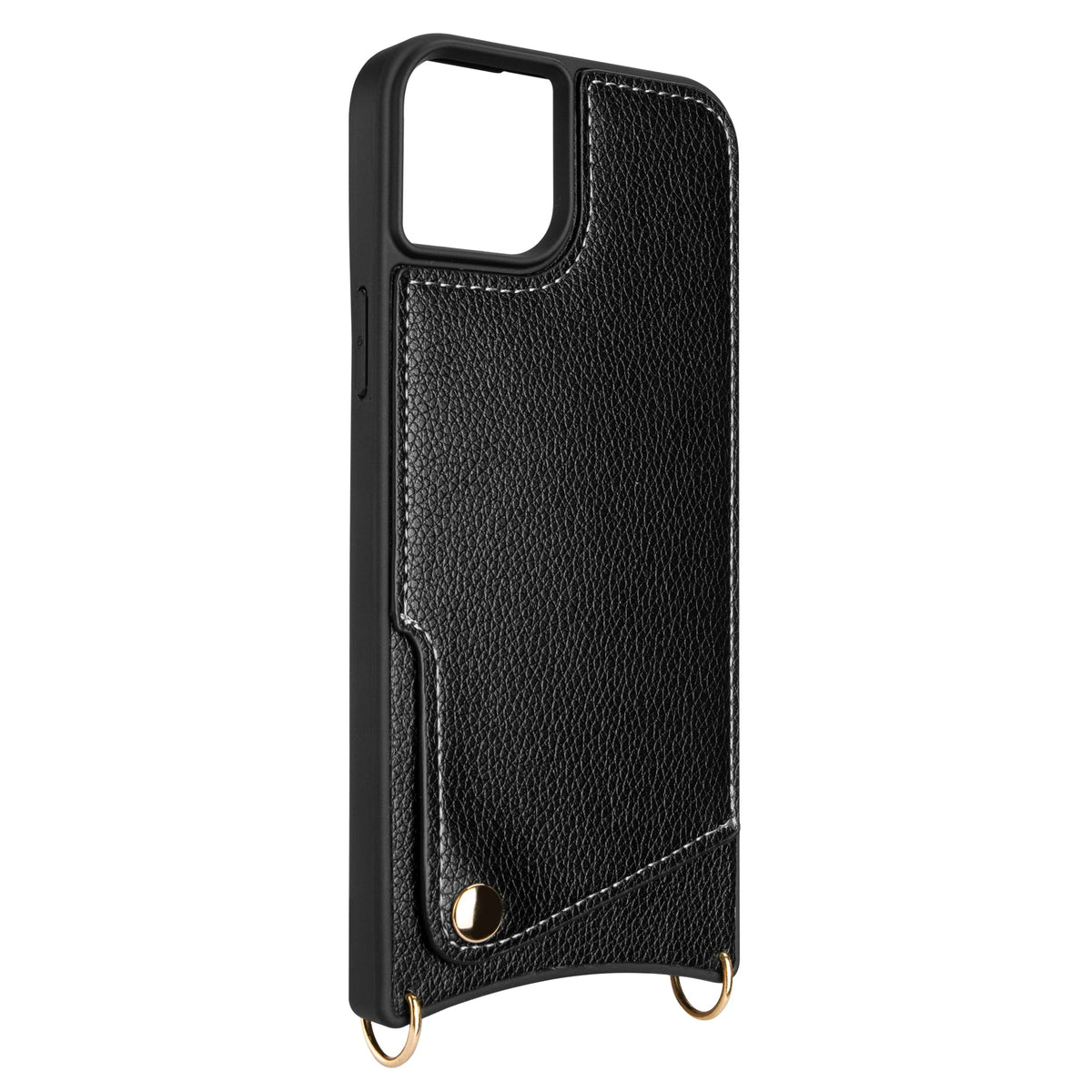 Apple iPhone 15 Plus Case - Black - Back Cover with Wrist Band and Phone Band