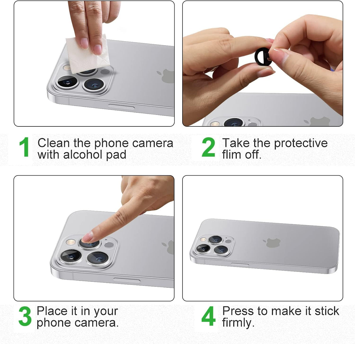 Apple iPhone 14 Pro Max Lens Protector - Zilver - 1 Stuk