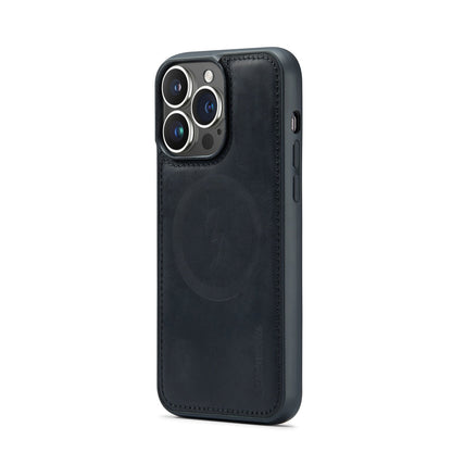 Apple iPhone 15 Pro Case - Charcoal Gray - Genuine Leather 2-in-1 MagSafe Wallet Case