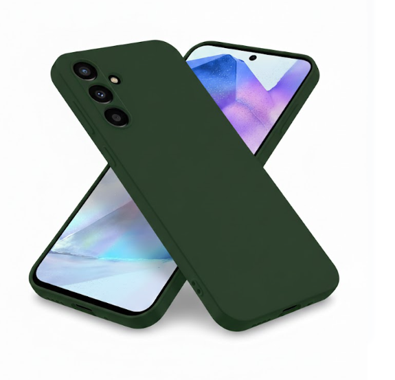 Samsung Galaxy A57 Hoesje - Donker Groen - Liquid Siliconen Camera Back Cover