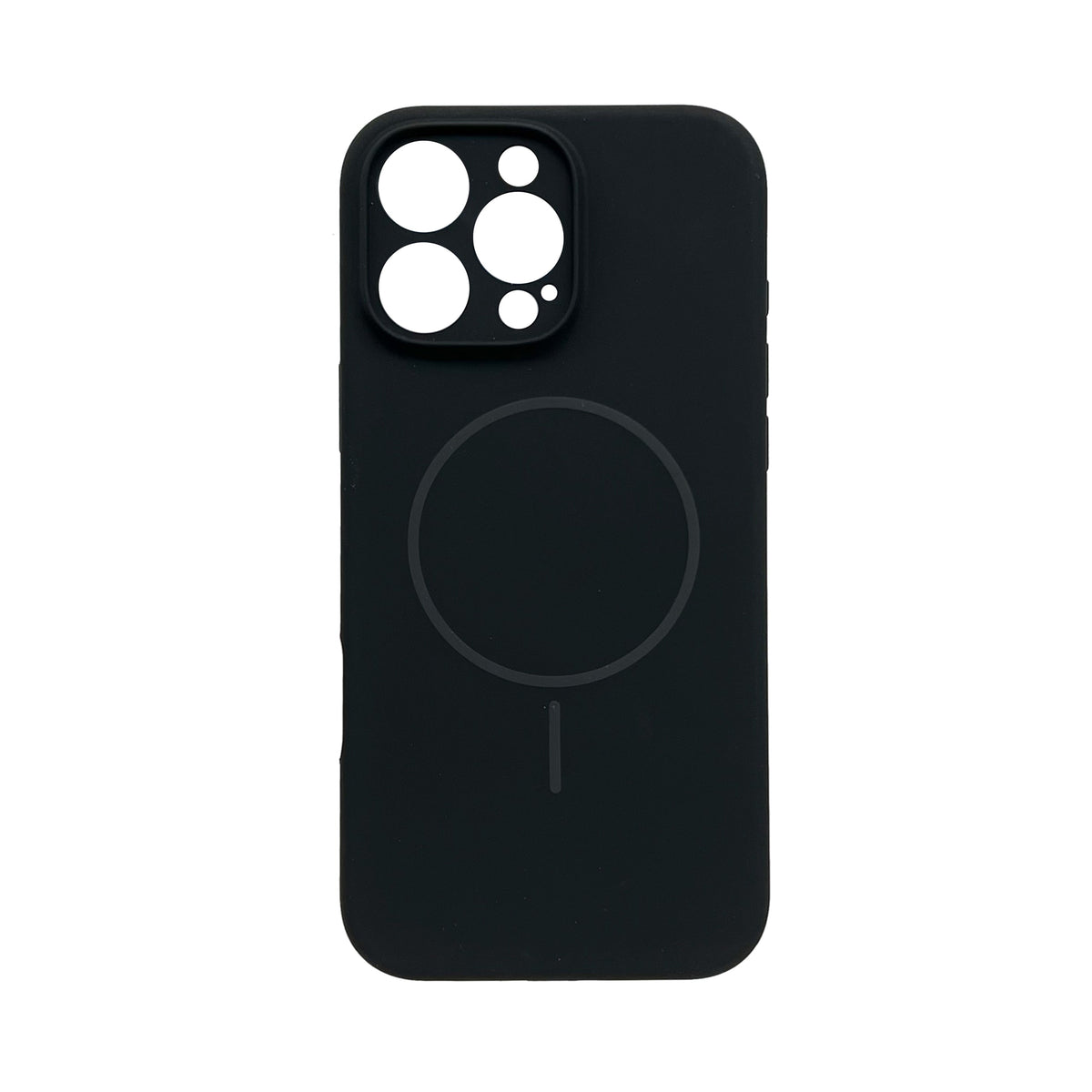 Coque iPhone 16 Pro Apple - Noir - Étui arrière MagSafe en silicone liquide extra résistant avec anneau magnétique
