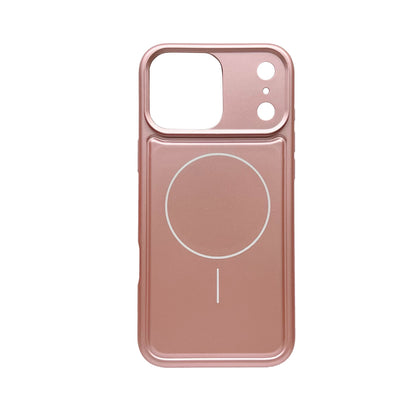 Apple iPhone 17 Pro Max Hoesje - Metallic Roze - Matte Siliconen MagSafe Back Cover