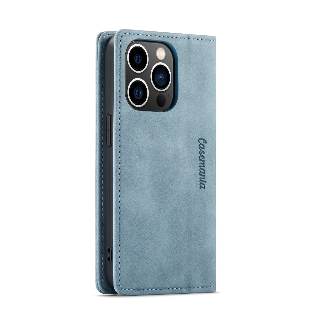 Apple iPhone 15 Pro Max Hoesje - Aqua Blue - Dunne Bookcase