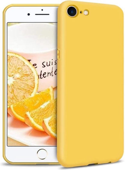 Apple iPhone 7 Hoesje - Geel - Siliconen Back Cover