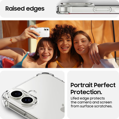 iPhone 16 Plus Hoesje - Transparant - Anti-Shock Back Cover