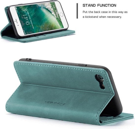 iPhone SE 2020 Hoesje - Aqua Blue - Dunne Bookcase
