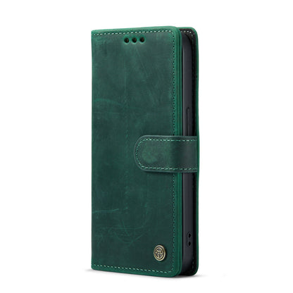 Apple iPhone 15 Pro Case - Green - Genuine Leather Wallet Case
