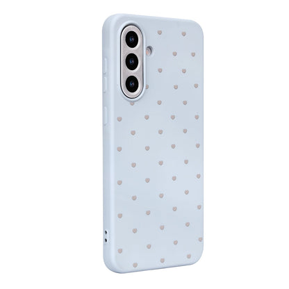 Samsung Galaxy A36 Hoesje - Blauw - Hartjes Back Cover