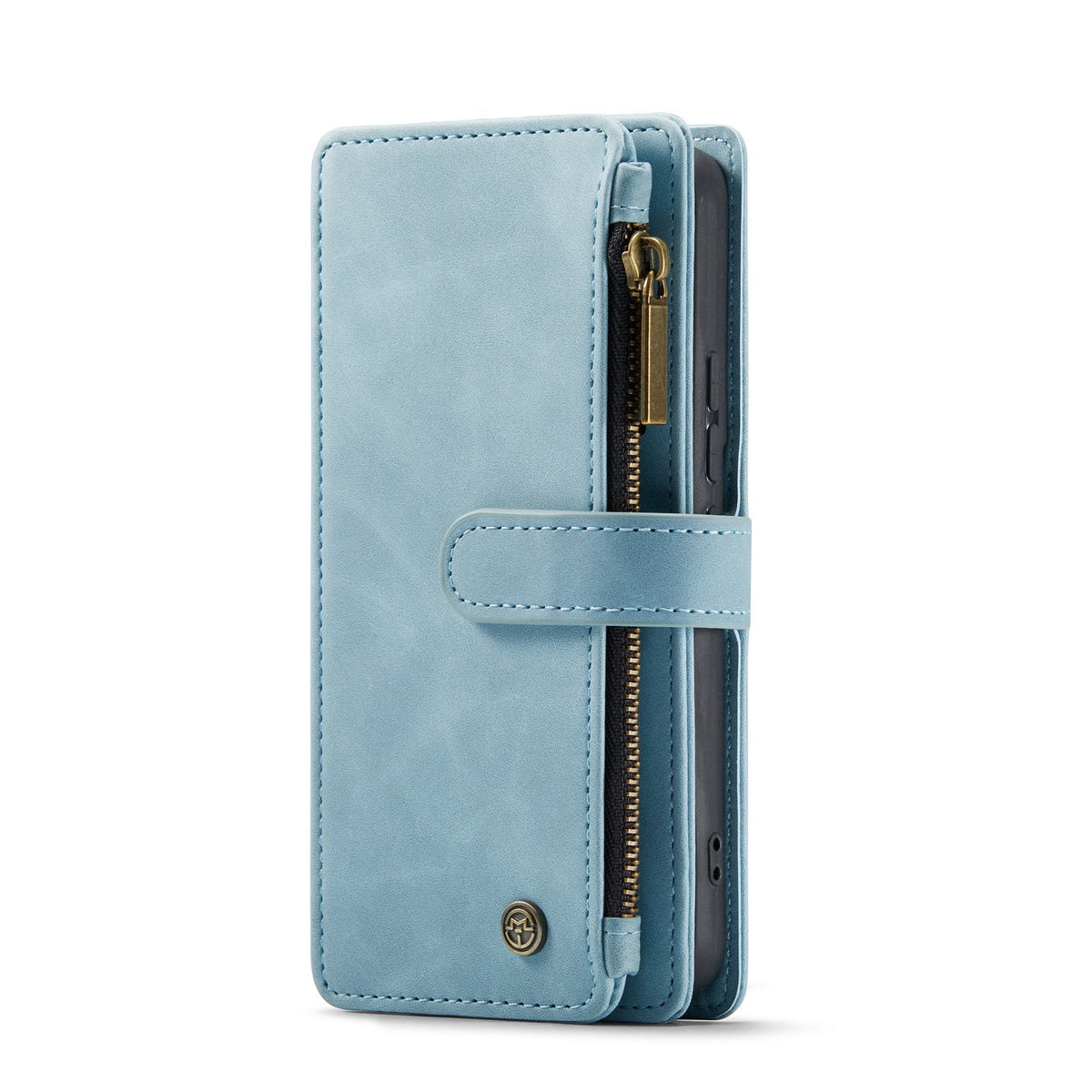 Samsung Galaxy S25 Plus Hoesje - Aqua Blue - Luxe Bookcase met Rits