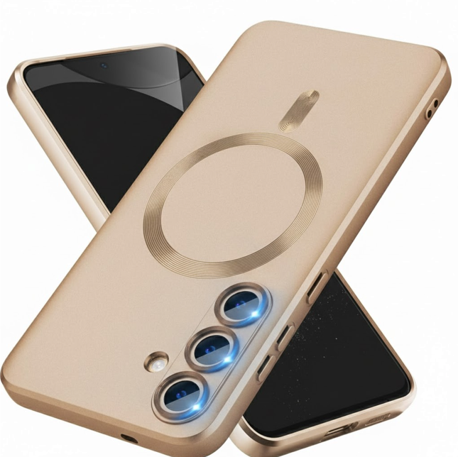 Samsung Galaxy S26 Plus Hoesje - Goud - Matte Siliconen MagSafe Back Cover