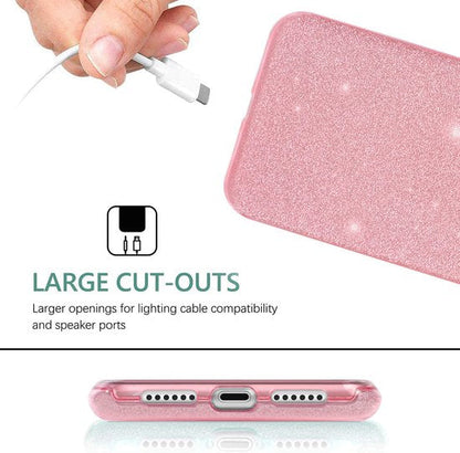 Samsung Galaxy A23 Hoesje - Roze - Glitter Back Cover