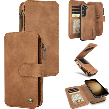 Samsung Galaxy S25 Hoesje - Sienna Brown - 2 in 1 Bookcase met Rits