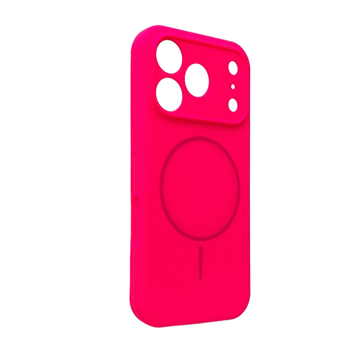 Apple iPhone 17 Pro Case - Neon Pink - Liquid Silicone MagSafe Back Cover