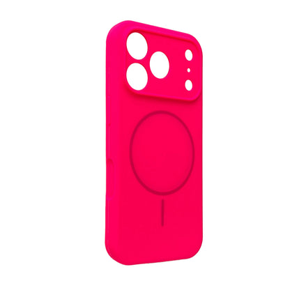 Apple iPhone 17 Pro Case - Neon Pink - Liquid Silicone MagSafe Back Cover