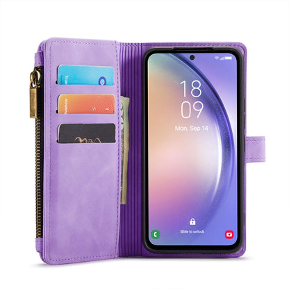 Samsung Galaxy A55 Hoesje - Bright Lila - Luxe Bookcase met Rits