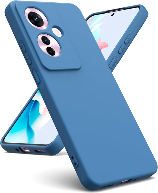 Oppo Reno 11F Hoesje - Blauw - Liquid Siliconen Back Cover