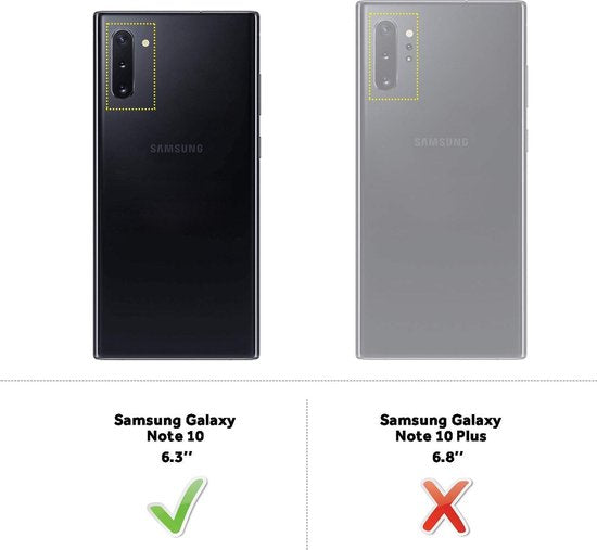 Samsung Galaxy Note 10 Hoesje - Zwart - Anti-Shock Back Cover